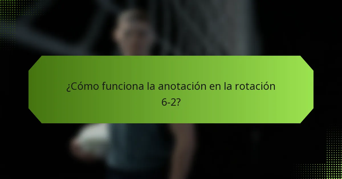 ¿Cómo funciona la anotación en la rotación 6-2?